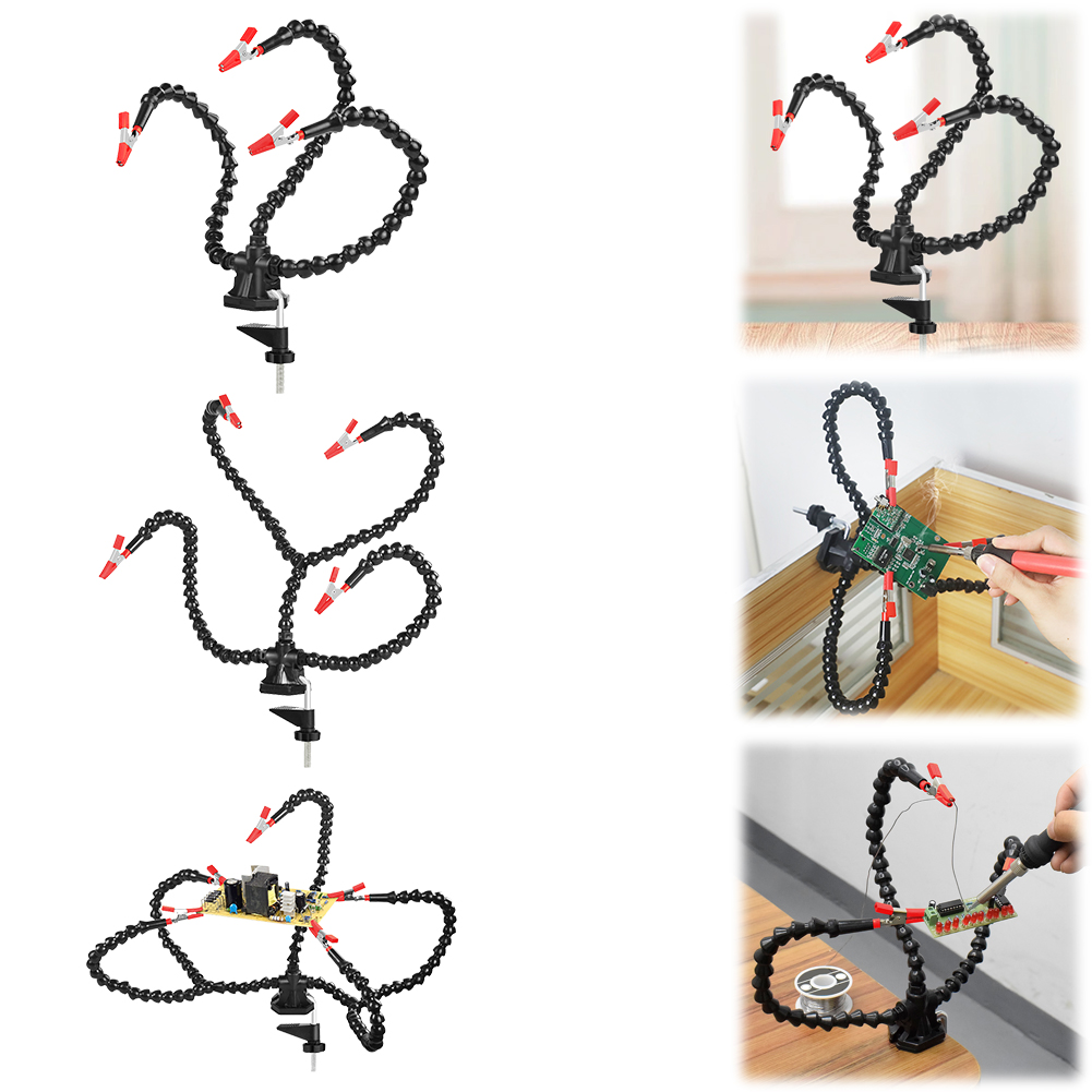 Electronics Repair And Maintenance - โต๊ะ CLAMP การประสาน เครื่องมือมือที่สาม 3/4/5 ชิ้นแขนยืดหยุ่น