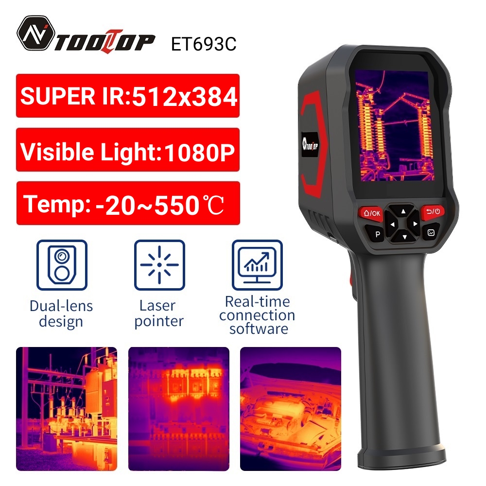 Electronics Repair Images - กล้องถ่ายภาพความร้อน TOOLTOP ET693C Super IR 512x384